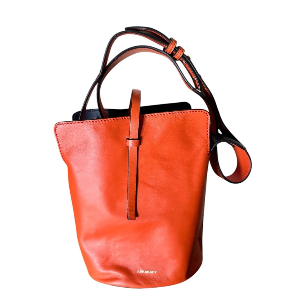 Burberry Clementine Supple Leather Small Bucket Bag